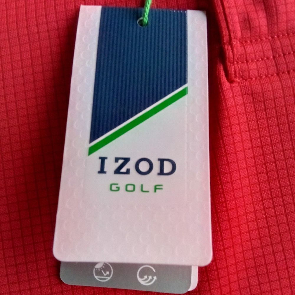 🆕 Men's IZOD Polish Red Polo Shirt Small - Picture 4 of 5